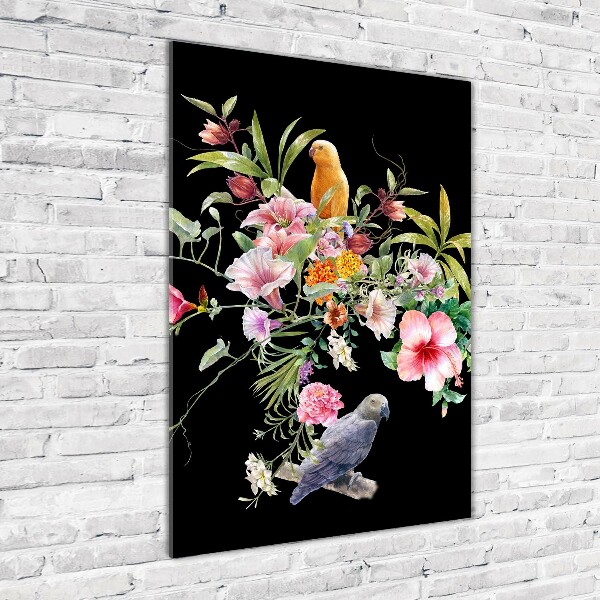 Verticale foto op glas Hawaiiaans patroon