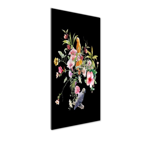 Verticale foto op glas Hawaiiaans patroon