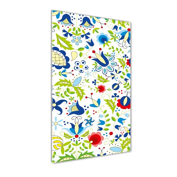 Verticale glasfoto Etnisch patroon