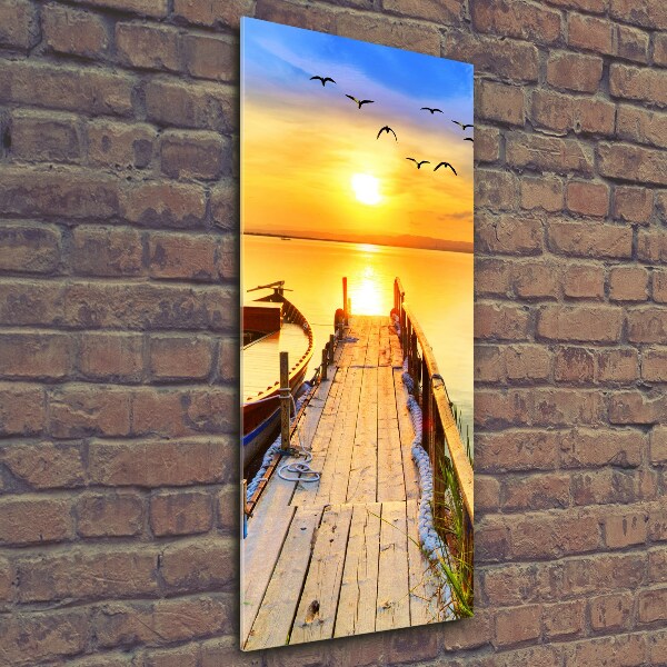 Verticaal glasschilderij Meer