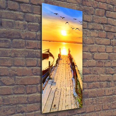 Verticaal glasschilderij Meer