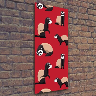 Verticale foto op glas Fretten