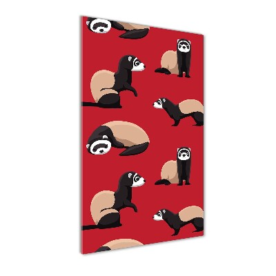 Verticale foto op glas Fretten