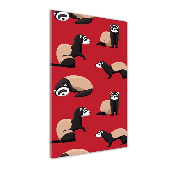 Verticale foto op glas Fretten