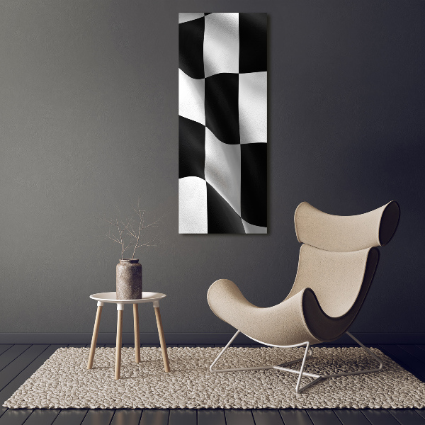 Verticale foto op glas Finishvlag