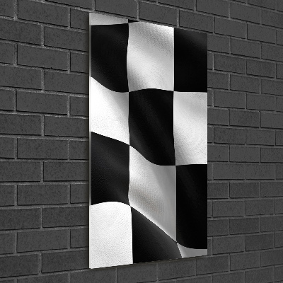 Verticale foto op glas Finishvlag