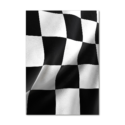 Verticale foto op glas Finishvlag