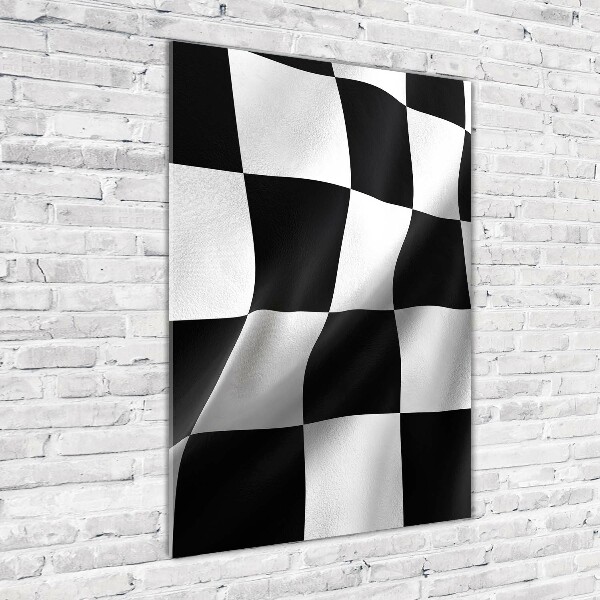 Verticale foto op glas Finishvlag