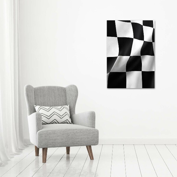 Verticale foto op glas Finishvlag