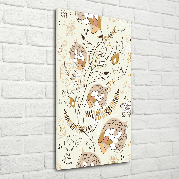 Verticaal glasschilderij Ornamenten