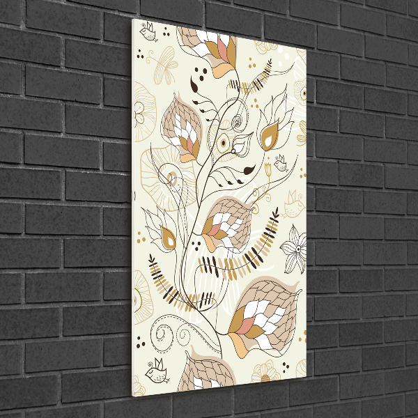 Verticaal glasschilderij Ornamenten