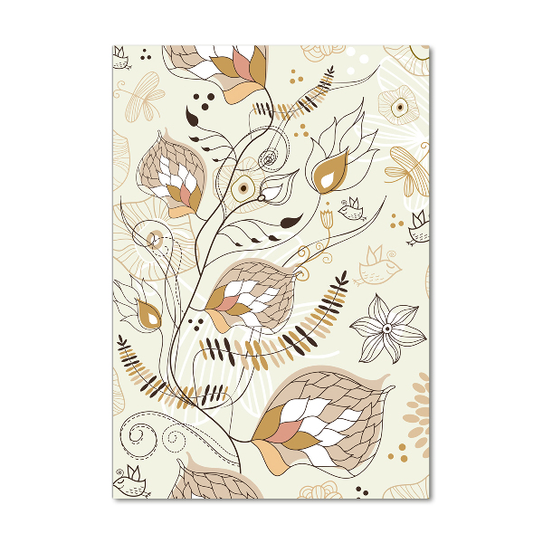 Verticaal glasschilderij Ornamenten