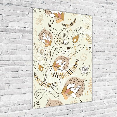 Verticaal glasschilderij Ornamenten