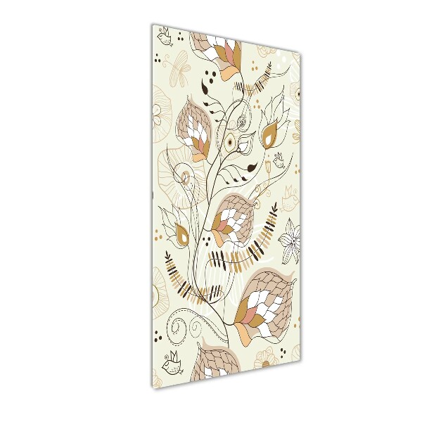 Verticaal glasschilderij Ornamenten
