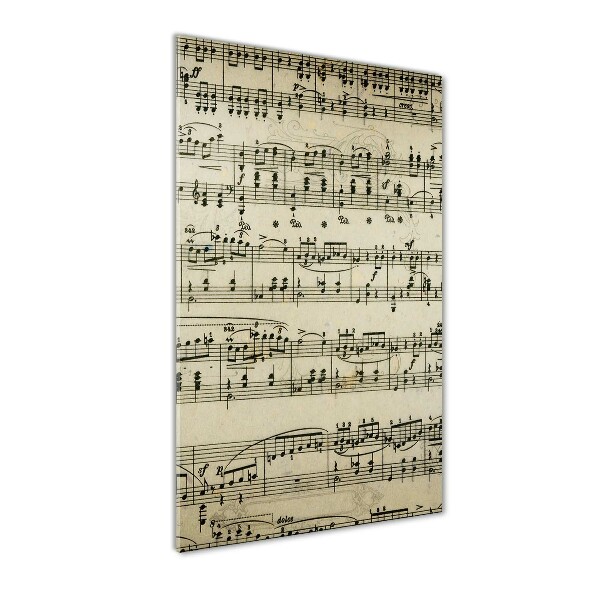 Verticale glasfoto Aantekeningen over een personeelslid