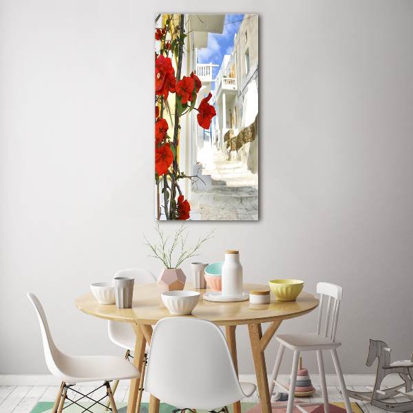 Verticale glasfoto Mykonos, Griekenland