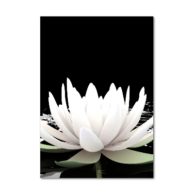 Verticale glasfoto Lotusbloem