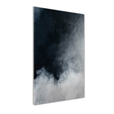 Verticale glasfoto Witte rook