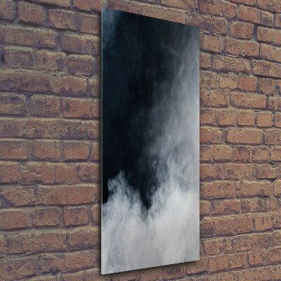 Verticale glasfoto Witte rook