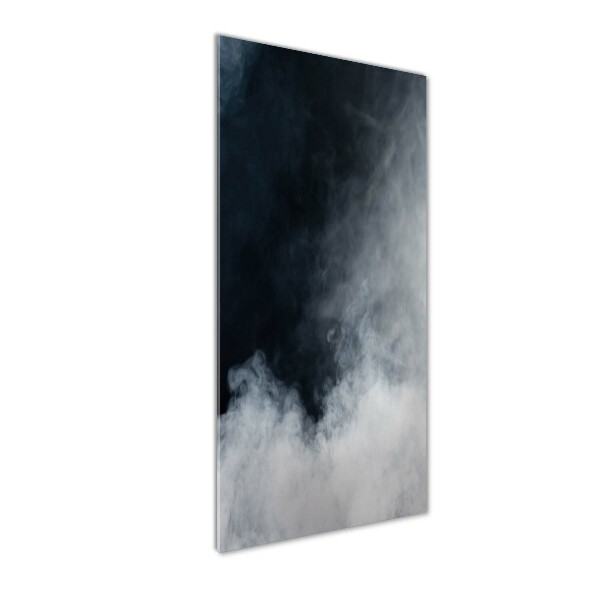 Verticale glasfoto Witte rook