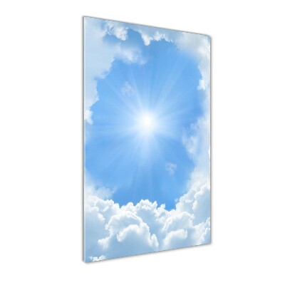 Verticale foto op glas Wolken aan de hemel