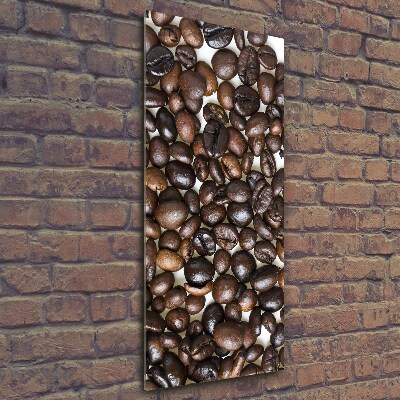 Verticale foto op glas Koffiebonen