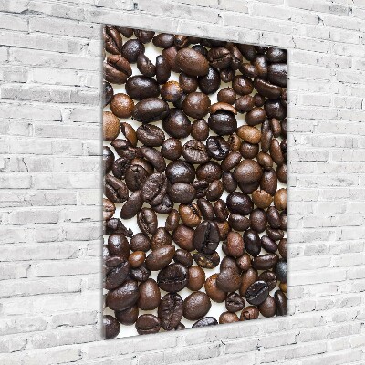Verticale foto op glas Koffiebonen