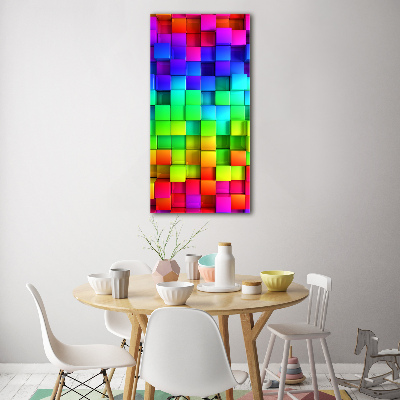 Verticale foto op glas Kleurrijke dozen