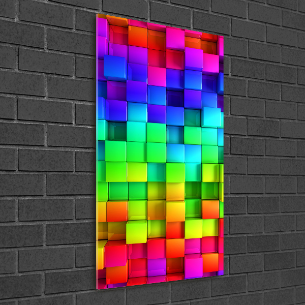 Verticale foto op glas Kleurrijke dozen