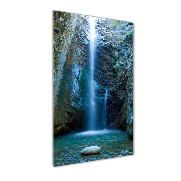 Verticale glasfoto Waterval