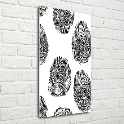 Verticale glasfoto Vingerafdrukken