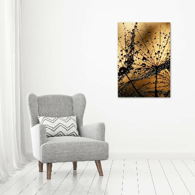 Verticaal glasschilderij Paardenbloemzaden