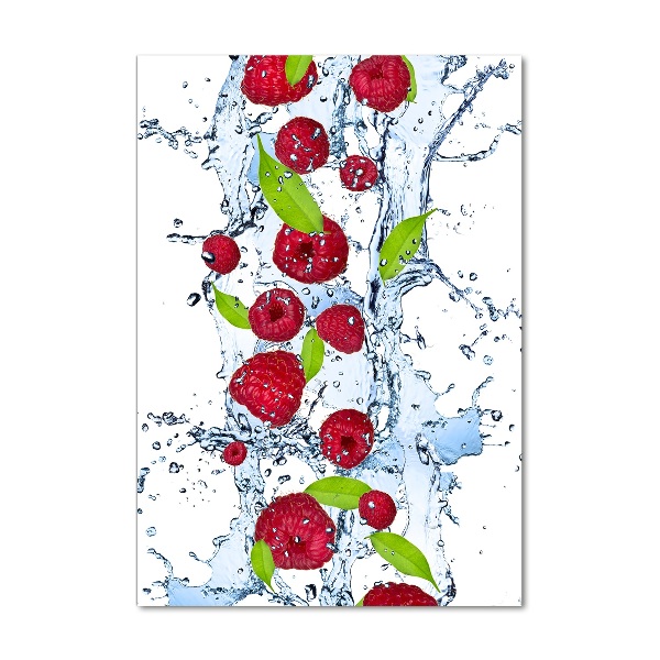 Verticale glasfoto Frambozen