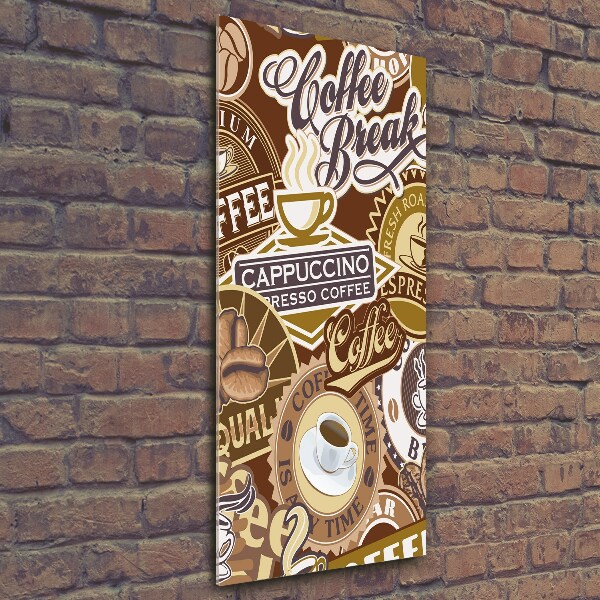 Verticale glasfoto Koffiehuis