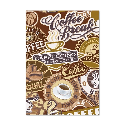 Verticale glasfoto Koffiehuis