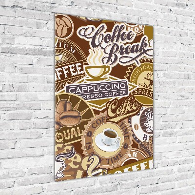 Verticale glasfoto Koffiehuis