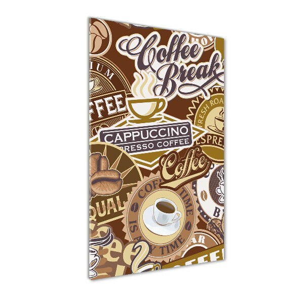 Verticale glasfoto Koffiehuis