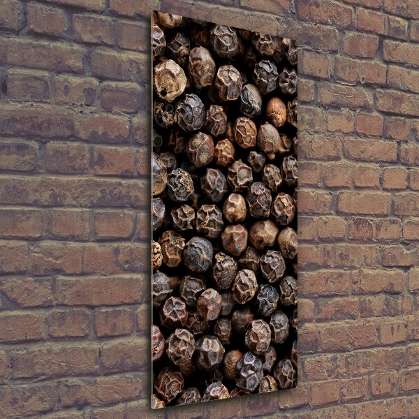 Verticale glasfoto Peperkorrels