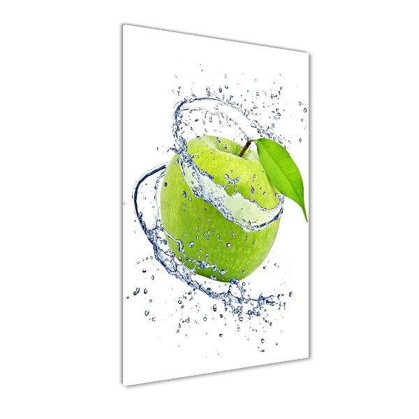 Verticale glasfoto Groene appels