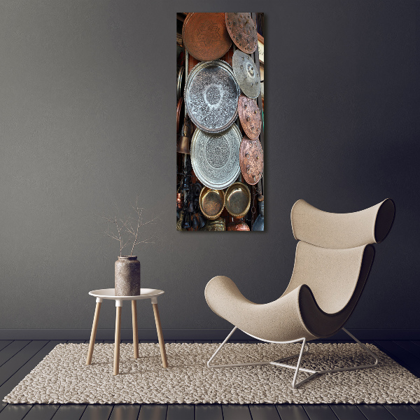 Verticale glasfoto Bazaar in Damascus