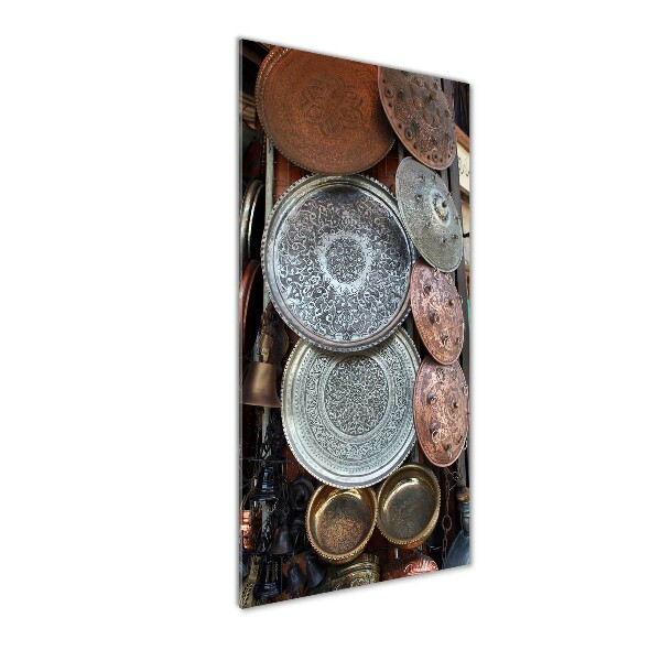 Verticale glasfoto Bazaar in Damascus