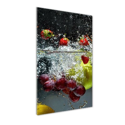 Verticale foto op glas Fruit onder water