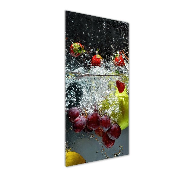 Verticale foto op glas Fruit onder water