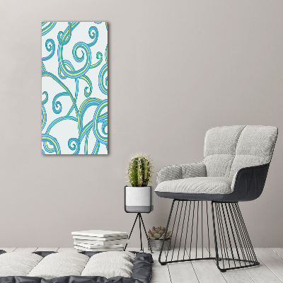 Verticale glasfoto Abstracte spiralen