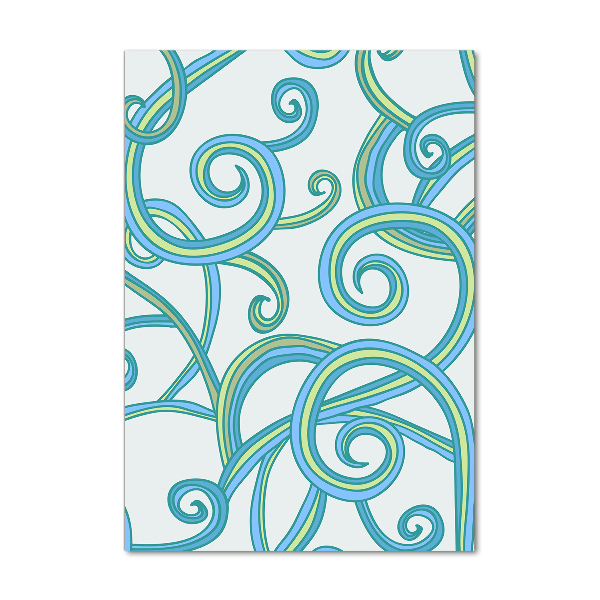 Verticale glasfoto Abstracte spiralen