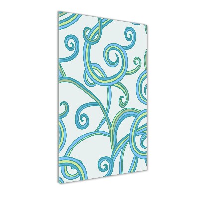 Verticale glasfoto Abstracte spiralen