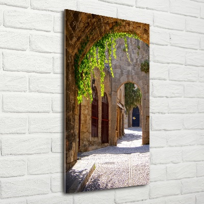 Verticale glasfoto Charmante straatjes