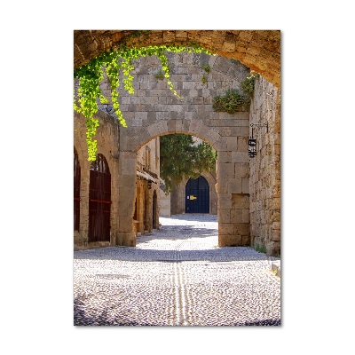 Verticale glasfoto Charmante straatjes