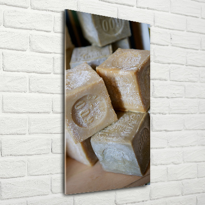 Verticaal glasschilderij Zeep