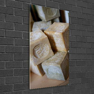 Verticaal glasschilderij Zeep